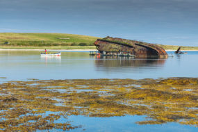 Shipwreck at Scapa Flow in Orkney